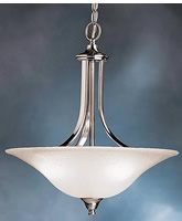  Dover 3-Light Dual Mount Pendant/Semi-Flush-Mount Brushed Nickel 3502NI